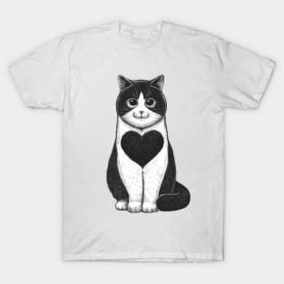 Cat with heart T-Shirt